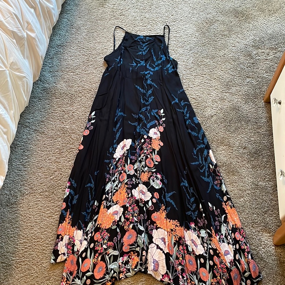 Free people open back maxi dress